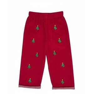 NEW ZUCCINI KIDS kid's christmas tree leo pants in red
